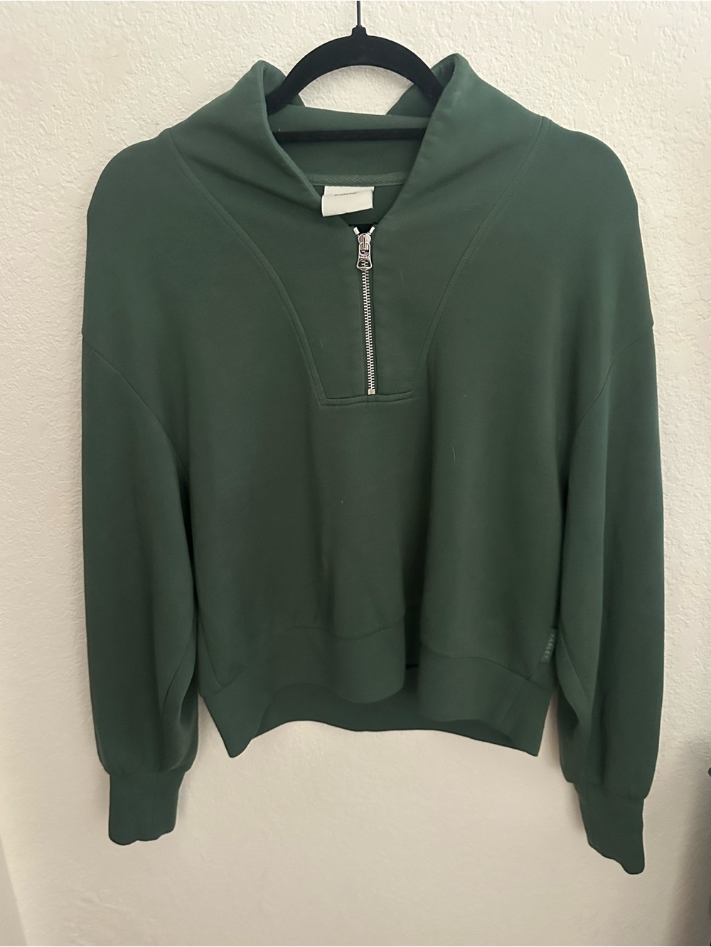 Varley Forest Green Half-Zip Hoodie Sweatshirt